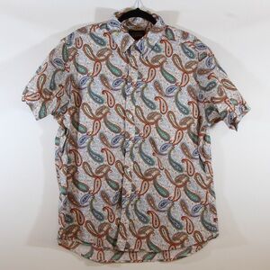 Daniel Cremieux Premier Denim Multicolor Paisley Men's Short Sleeve Shirt
